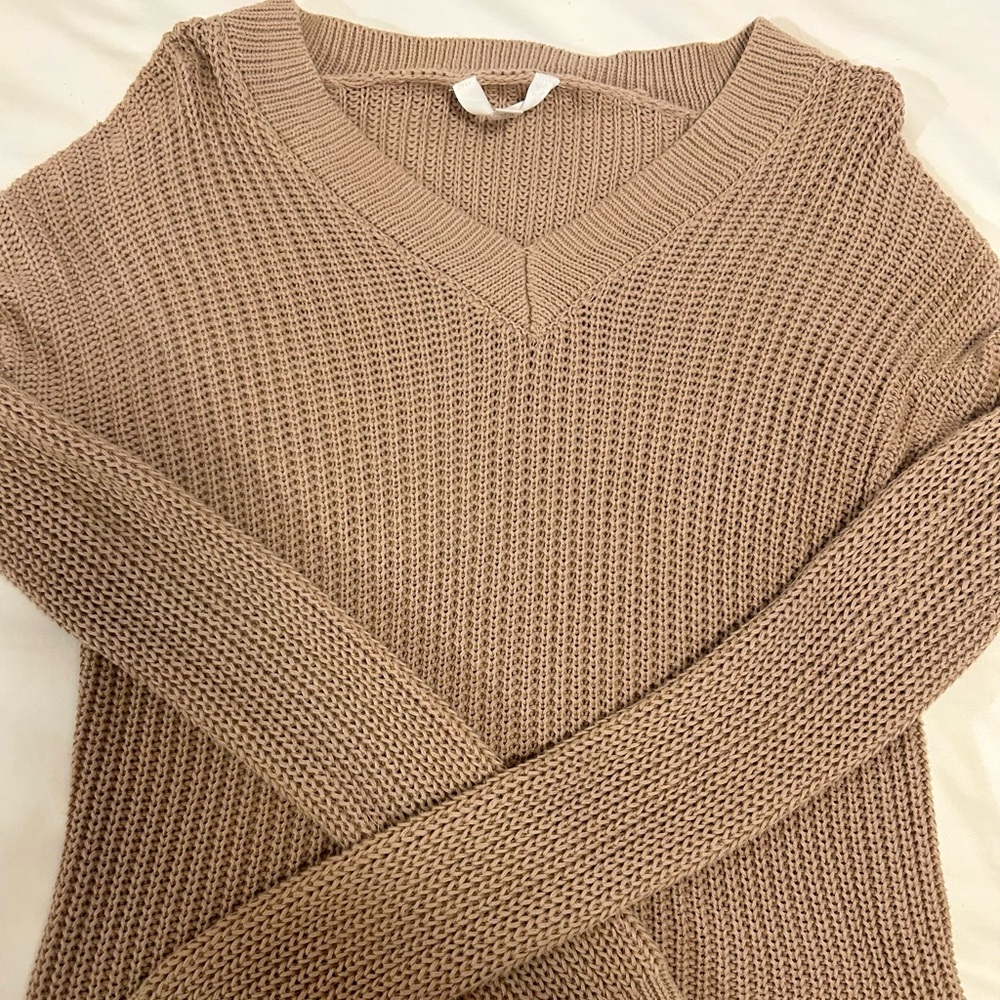 Light Brown Loose-fit Sweater